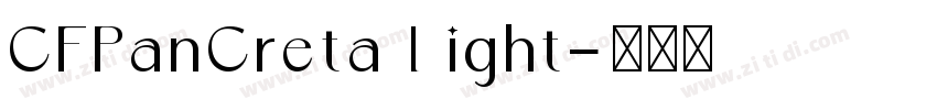 CFPanCreta Light字体转换